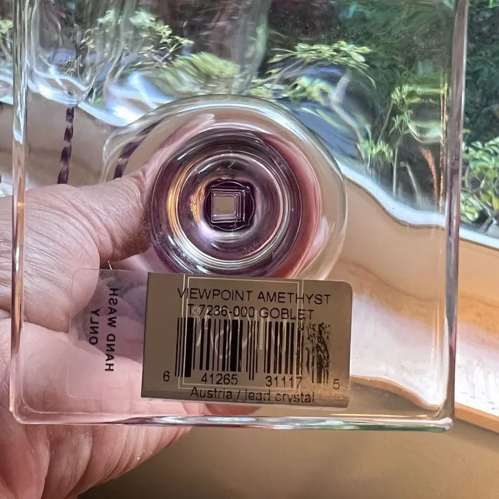 Mikasa Crystal Goblets-set of 4- “Amethyst Viewpoint”